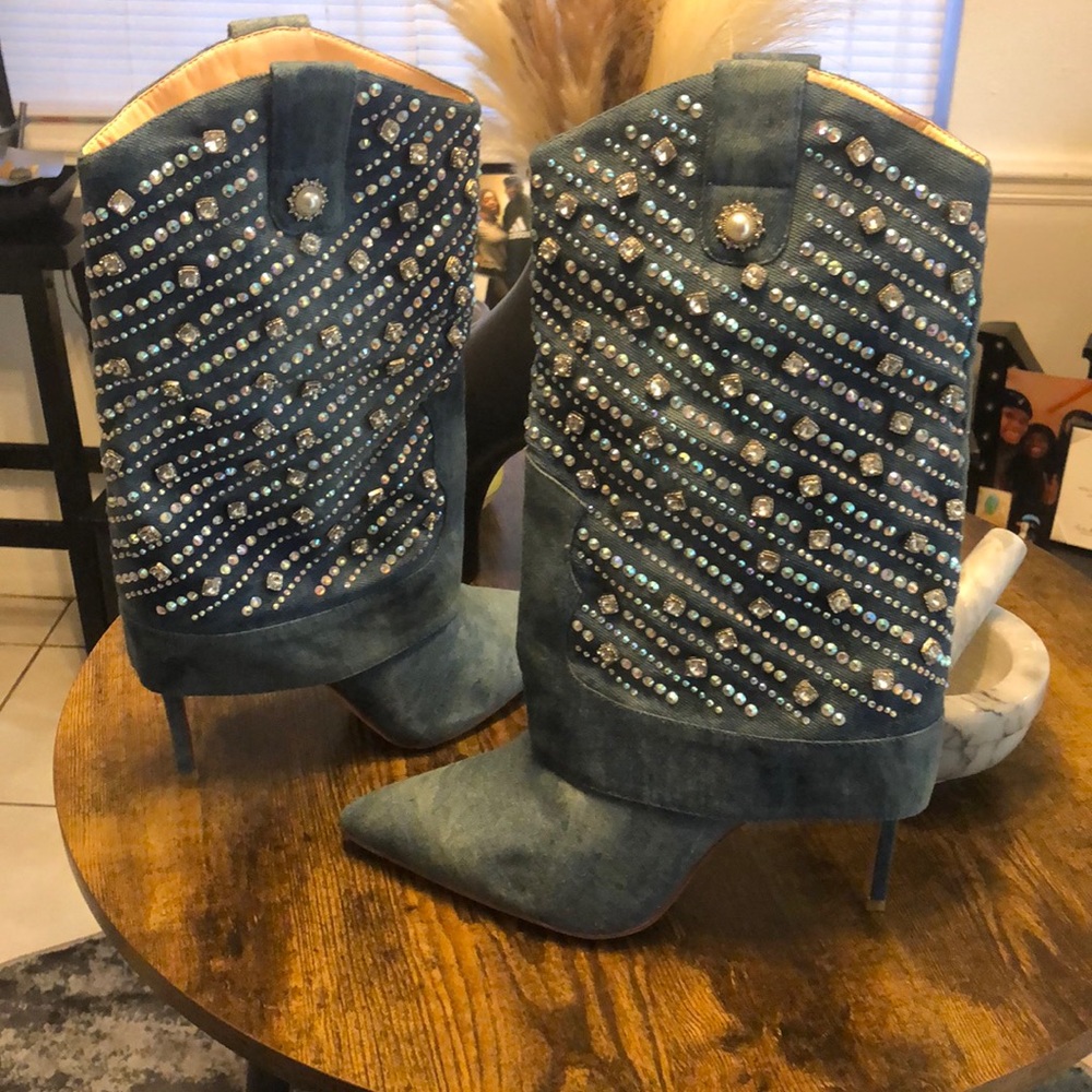 Denim Boots